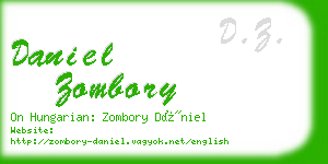 daniel zombory business card